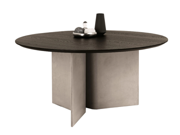 MAGNUM - Cement and wooden dining table by Bontempi Casa - view 2